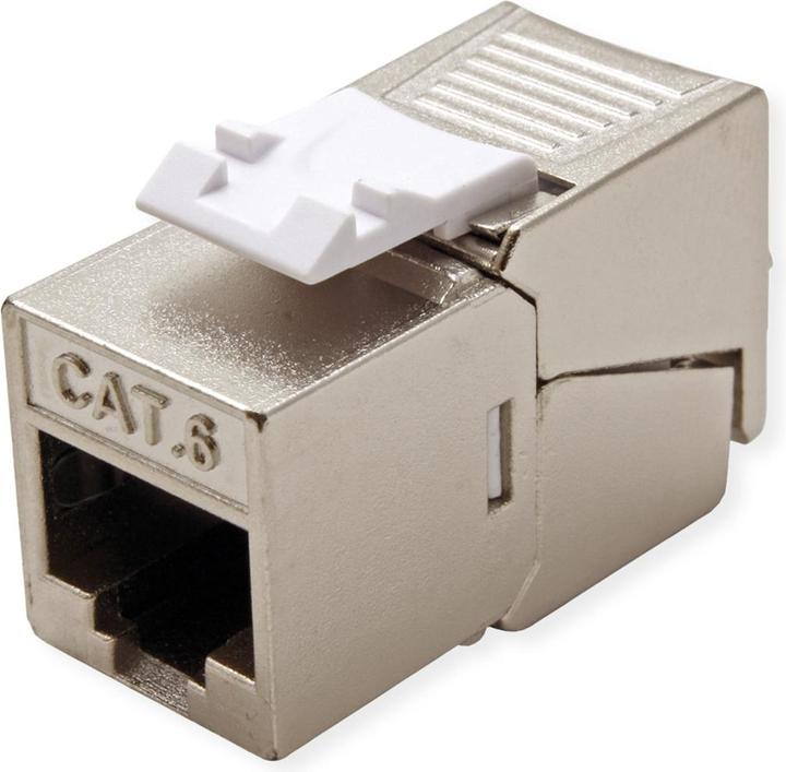 Actual product image Roline C6 Keystone STP180°,tool-less (S/STP, CAT6, 0.04 m)