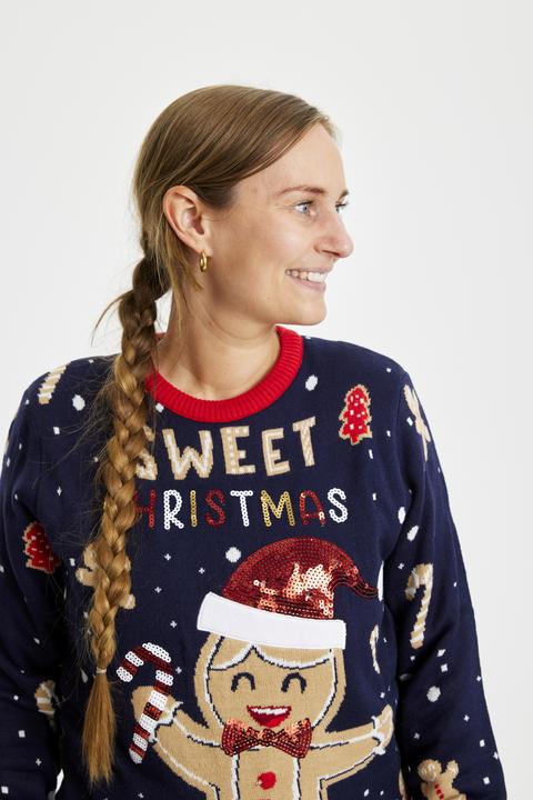 Produktbild Christmas Sweats Cute Cookie Man LED Sweater (M)