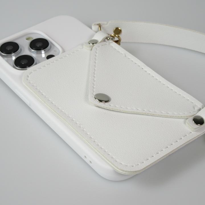Immagine prodotto PhoneLook Coque Silicone soft touch avec pochette à cartes ou argent en cuir et lanière intégrée (Apple iPhone 14 Pro)