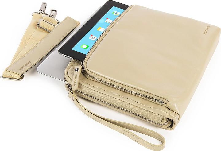 Actual product image Tucano Elle, ladies leather notebook bag for 11 inch devices, IVORY