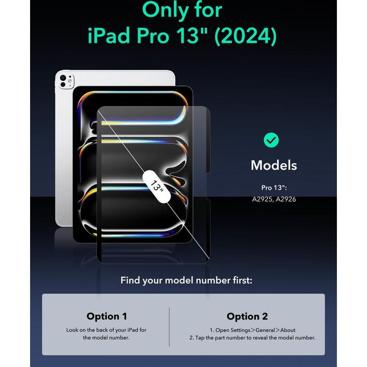 Productafbeelding ESR Paper-Feel Magnetic Screen (1 Stuk, iPad Pro 13 2024 (M4))