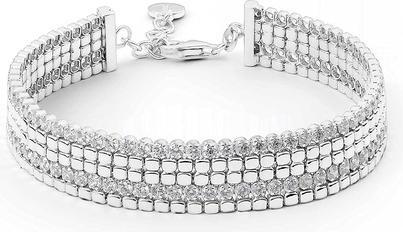 Actual product image Rosato Glittering silver bracelet with cubica zircons RZB034 (L)