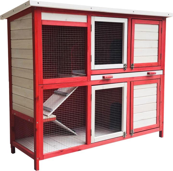 Actual product image Wiltec Rabbit hutch 1175x410x1000mm rabbit hutch rabbit cage rabbit cage wood