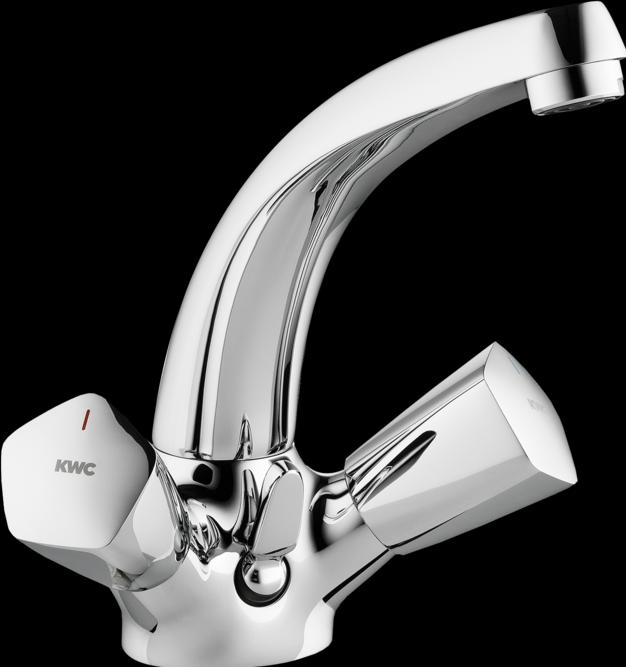 KWC Miscelatore a due maniglie STAR, bocca girevole a 90°