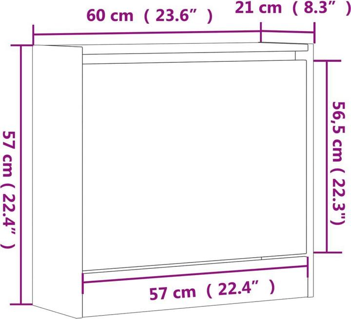 Image du produit VidaXL Jennica (60 x 21 x 57 cm)