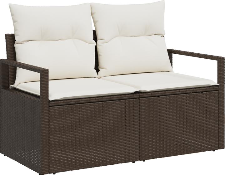 Image du produit VidaXL Ensemble de 8 canapés de jardin avec coussins Poly-Rattan brun