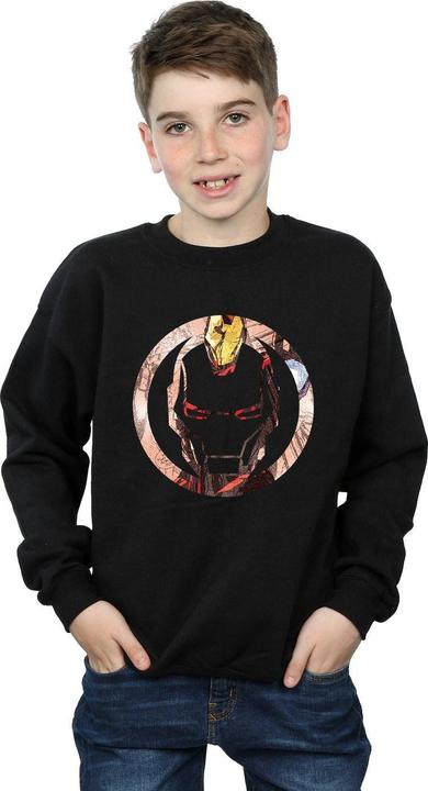 Actual product image Boys Iron Man Montage Symbol Sweatshirt (116)