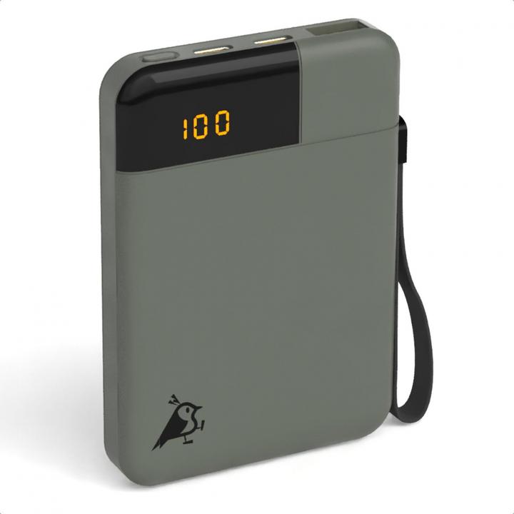 Aqiila Powerbird B5B - Powerbank 5000 mAh, 12W - Muschio (5000 mAh, 12 W, 18.50 Wh)