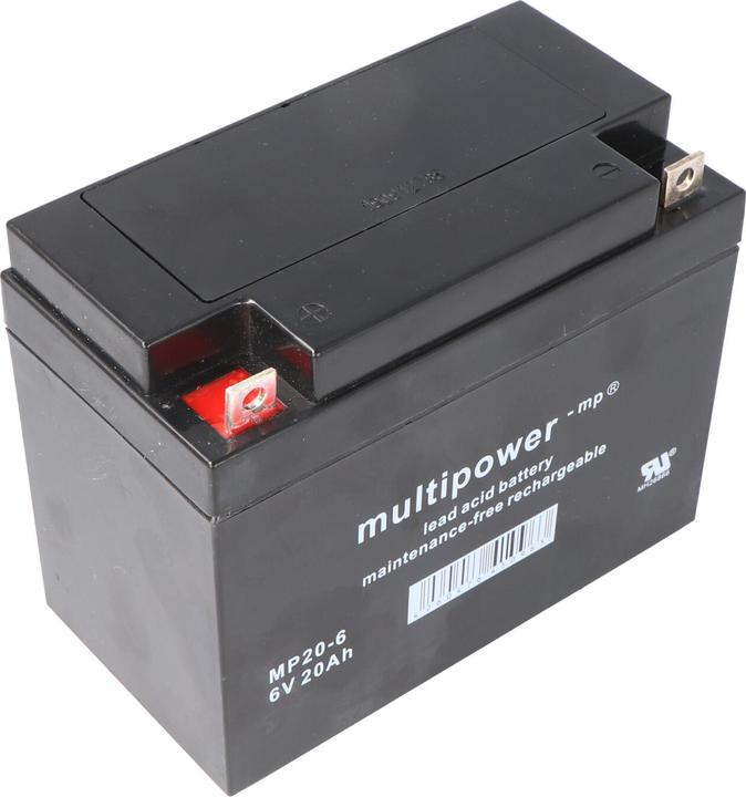 Image du produit Multipower MP20-6 Akku PB Blei, 6 Volt mit 20Ah, 2000mAh (6V)