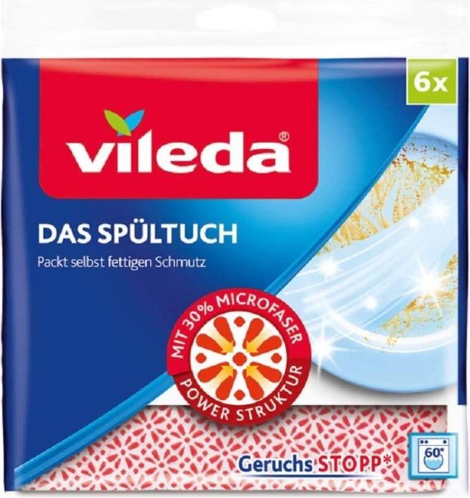 Actual product image Vileda Dishcloth with 30% microfibre 6-pack (6 pcs.)