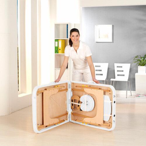 Teqler Mobile Massageliege weiss
