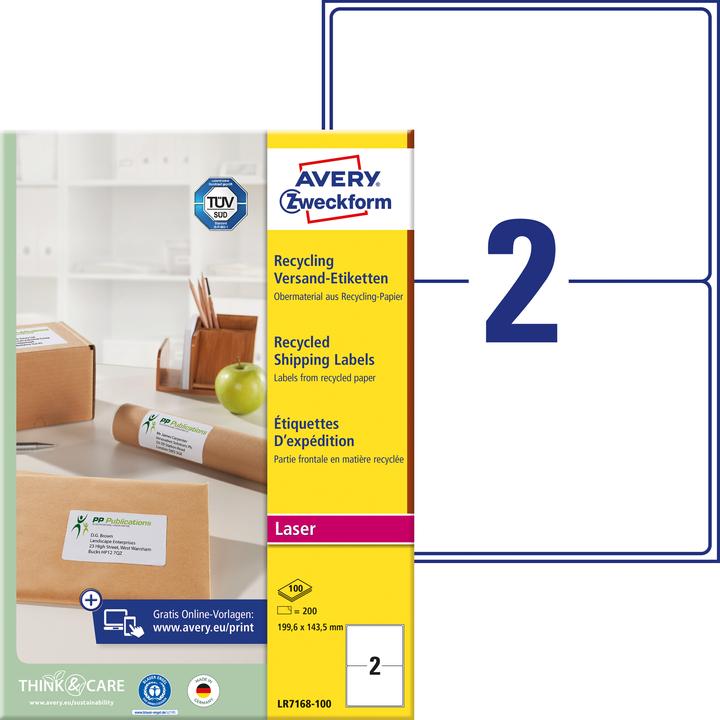 Produktbild Avery Recycling Versandetiketten