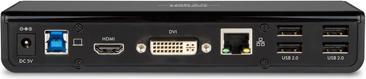 Produktbild Hamlet USB 3.0 Dual Display DVI und HDMI Docking Station, Hub mit 6 USB-Anschlüssen, LAN UND AUDI (USB-A, USB-B, 6 Ports)