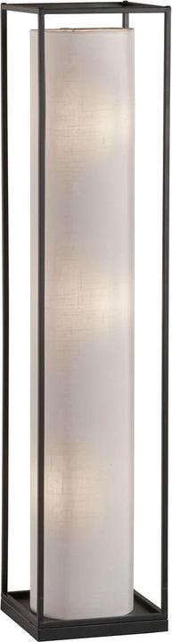 Actual product image Fischer & Honsel Honsel Thor floor lamp triple E14 fabric shade white linen sand black 40456