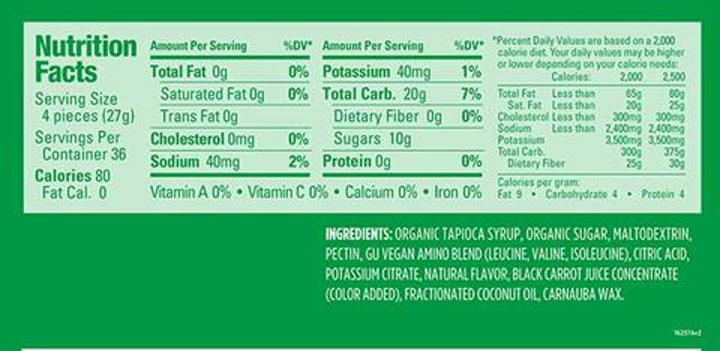 Nutritional values and ingredients GU Energy Energy Gel test pack (Watermelon, Strawberry, Orange, Bilberry, 7 pcs., 216 g)