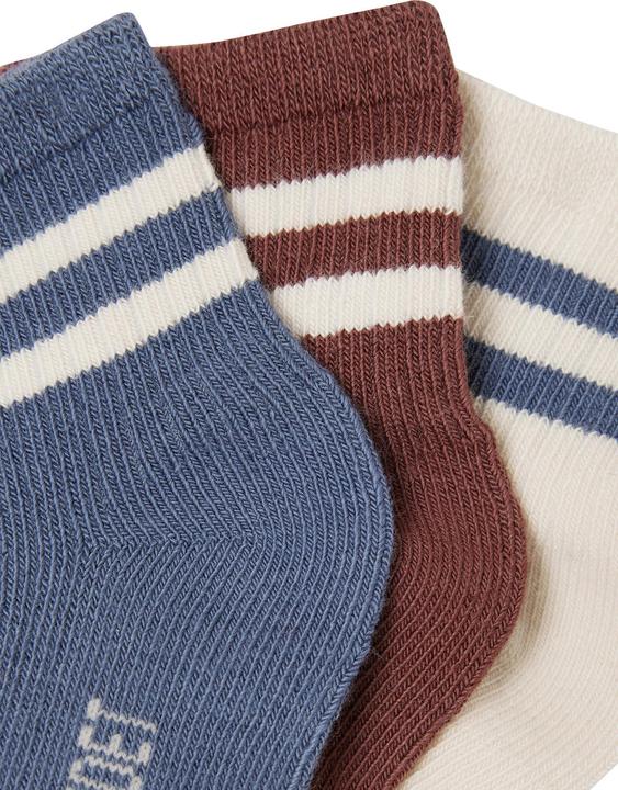 Actual product image Vertbaudet 3-pack of boys' baby socks with stripes (pack of 3, 18)