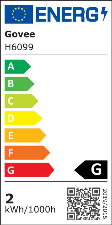 Energie-Label Govee TV Backlight (Warmweiss, RGBIC, 360 cm, Indoor)
