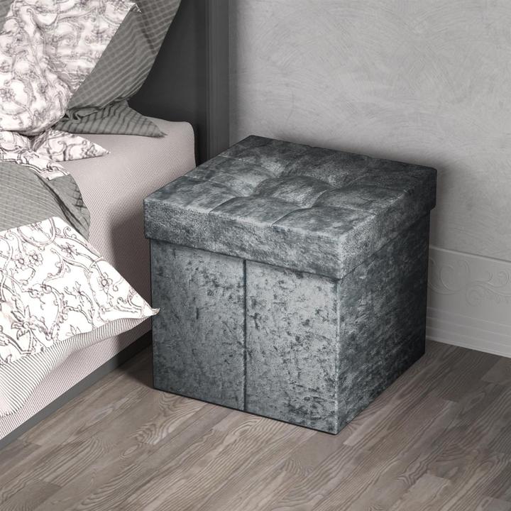 Actual product image Intirilife Seat Cube Velvet Grey