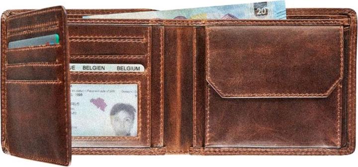 Image du produit Maverick The Original porte-dollar cuir avec 2 pochettes pour des billets, brun