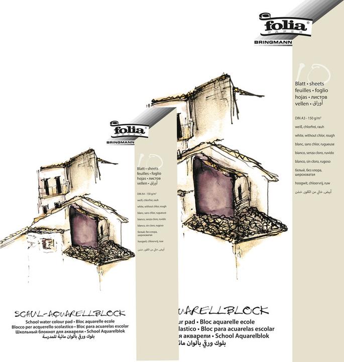 Immagine prodotto Folia Blocco dell'acquerello della scuola (A4, Copertina rigida)
