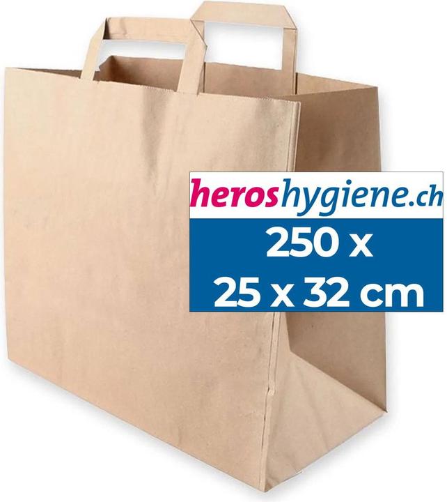 Immagine prodotto Naturestar Borse di carta organiche 320x170x250mm in carta kraft marrone PU=250 pezzi (250 Pezzo/i)