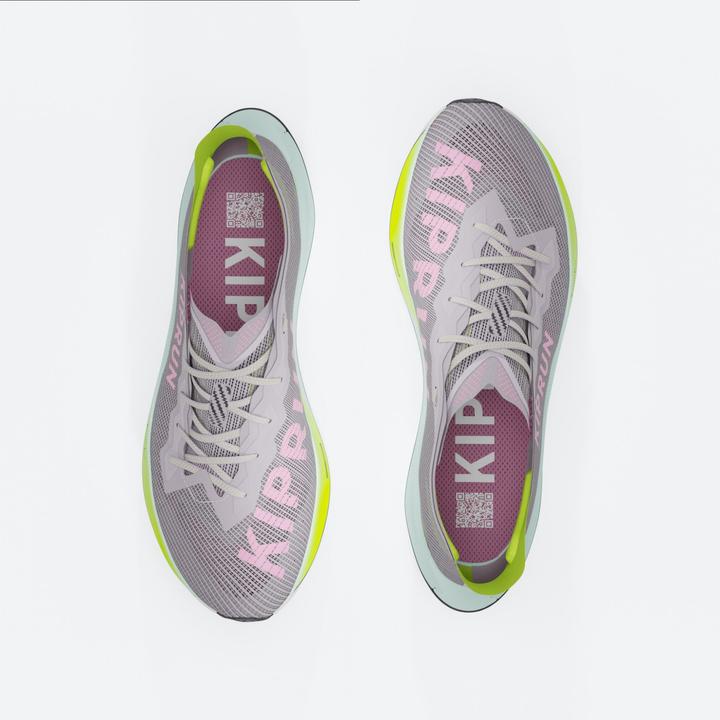 Actual product image Kiprun Laufschuhe Damen mit Carbonplatte - KD900X LD2 lila/gelb (42)