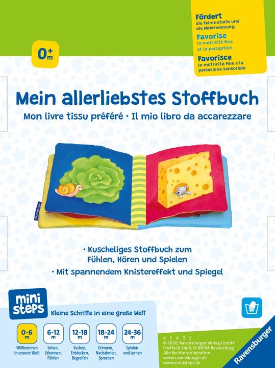 Produktbild Ravensburger Mein allerliebstes Stoffbuch (Deutsch, Französisch, Italienisch)