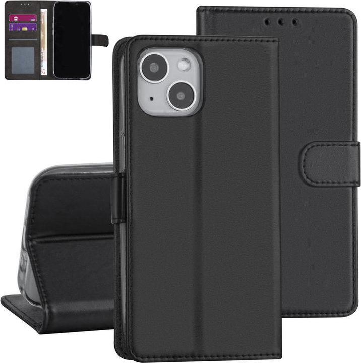 Actual product image Ambiance1 Case iPhone 13 - Book Case faux leather black No.136 (Apple iPhone 13)