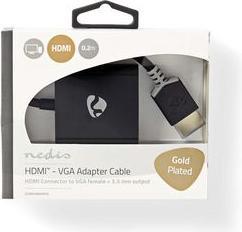 Immagine prodotto Nedis CCBW34900AT02 - Adattatore per cavo video (0,2 m, VGA (D-Sub), HDMI tipo A (standard), femmina (0.20 m, HDMI)