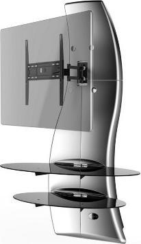 Produktbild Meliconi Ghost Design 2000 Rotation - TV-Wandhalterung - Silbermetallic (63", 30 kg)