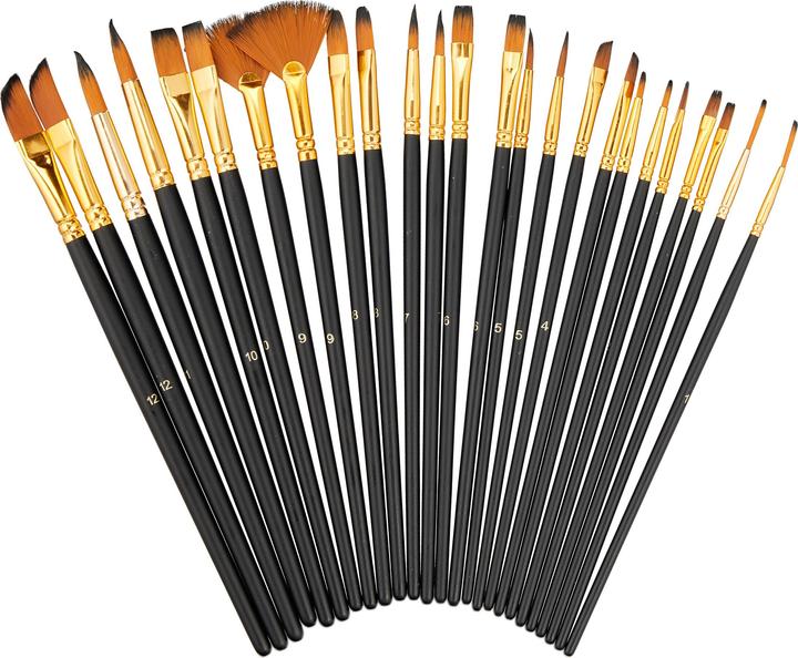 Relaxdays 25-piece brush set (24 mm)
