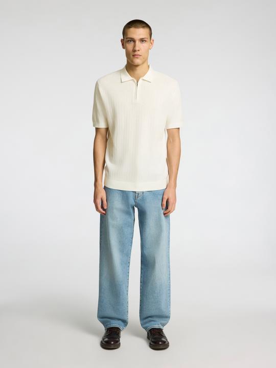 Image du produit Selected Homme Slhcran Ss Knit Structure Half Zip Polo (M)