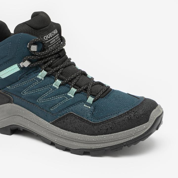 Actual product image Quechua Women’s Waterproof Mountain Hiking Boots - MH100 Mid - Green (38)