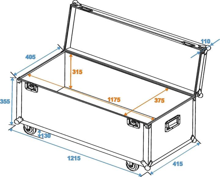 Actual product image Omnitronic R-7 Case (L x W x H) 420 x 1220 x 440 mm (Universal)