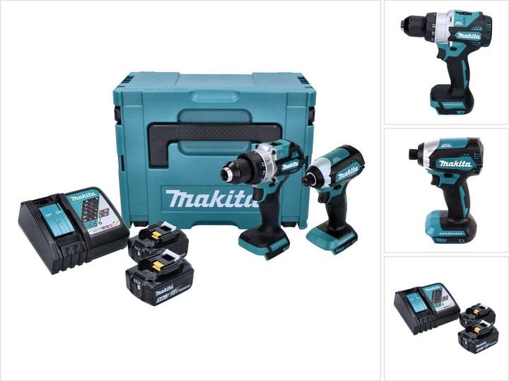 Produktbild Makita DLX 2432 TJ Akku Combo Kit DDF 486 Akku Bohrschrauber + DTD 153 Akku Schlagschrauber + 2x Akk (Akkubetrieb)