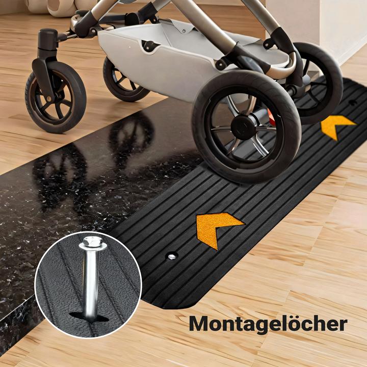 Actual product image Wiltec Rubber threshold ramp 1100x320x38mm Ramp 50t Access ramp wheelchair car