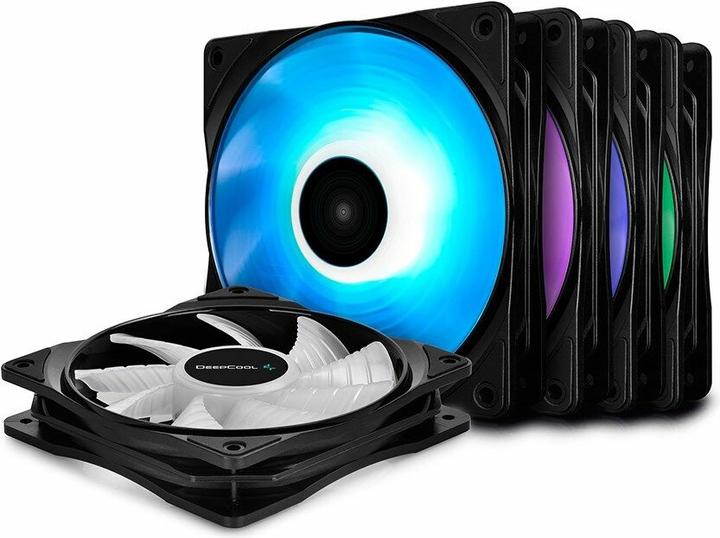 Produktbild Deepcool RF 120M Computergehäuse Ventilator 12 cm Schwarz 5 Stück(e) (120 mm, 5 x)
