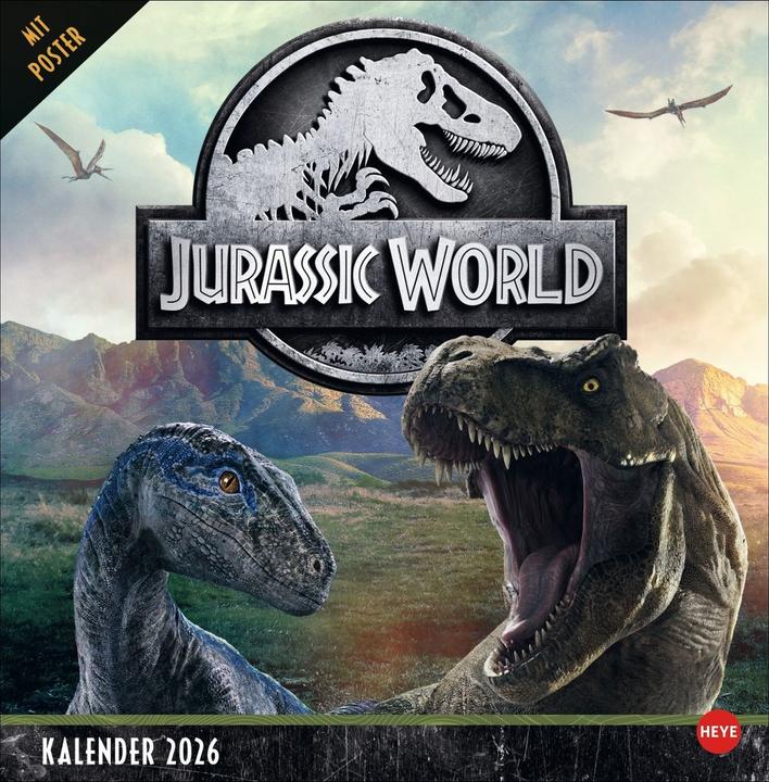 Heye Jurassic World Broschurkalender 2026 (Deutsch)