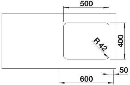 Image du produit Blanco Solis 500-U (Evier sous plan, 54 cm, 44 cm)