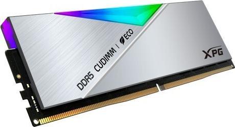 Produktbild Adata CUDIMM 48 GB DDR5-8400 (2x 24 GB) Dual-Kit (silber, AX5CU8400C4024G-DCLACRSG, XPG Lancer Neon RGB) (2 x 24GB, 8400 MHz, DDR5-RAM, CU-DIMM)