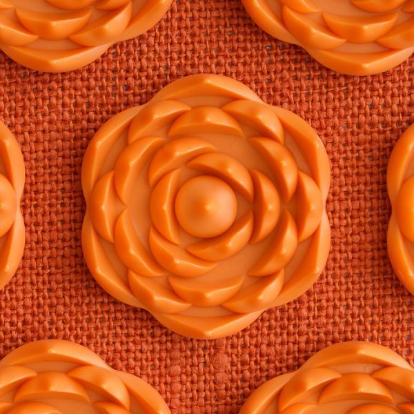 Actual product image Pranamat Eco Massage Set - mat and cushion dark orange