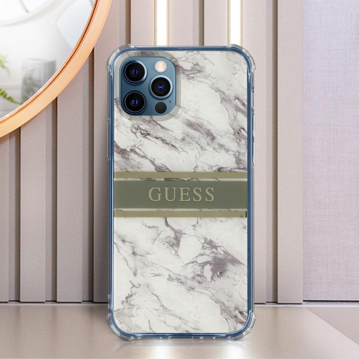 Image du produit Guess Couverture rigide Marble Stripe avec sangle (Apple iPhone 13 Pro Max)
