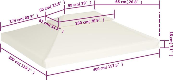 Actual product image VidaXL Xerane (300 cm, 400 cm)
