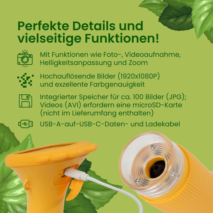 Produktbild Hermex Tragbares Kindermikroskop Mini-Handmikroskop Portables Mikroskop
