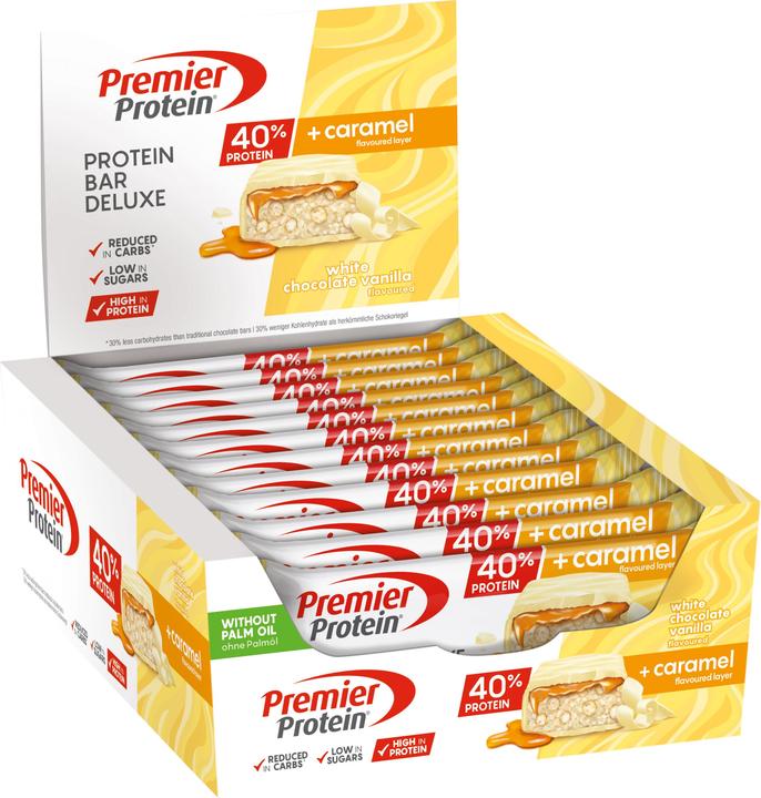 Image du produit Premier Protein Protein Bar Deluxe (Chocolat blanc, Vanille, 12 pcs, 600 g)