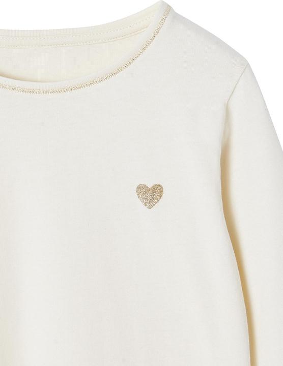 Produktbild Vertbaudet Mädchen Shirt mit Glitzerherz und Recycling-Baumwolle BASIC (116)