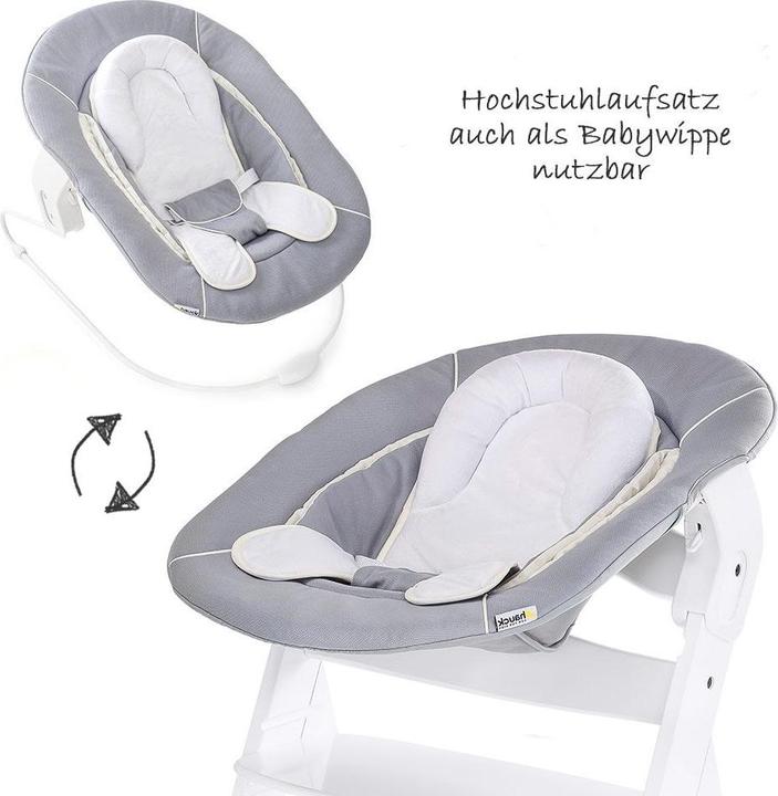 Actual product image Hauck Highchairs Alpha Plus White Newborn Set - 4-piece highchair (Highchair)