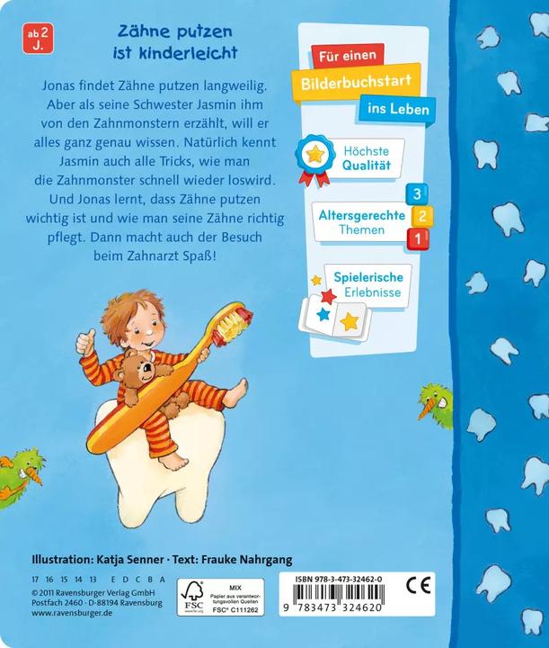 Actual product image Ravensburger My first toothbrush book (German)