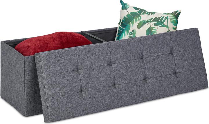 Actual product image Relaxdays Folding Storage Bench, Padded (110 cm)