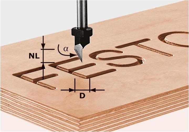 Festool Frese per incisioni HW S8 D11/60°